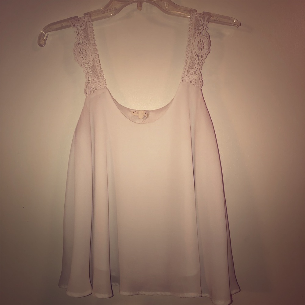 White floral top
